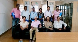 Photograph of President and Vice President with volunteers for Council Election 2022